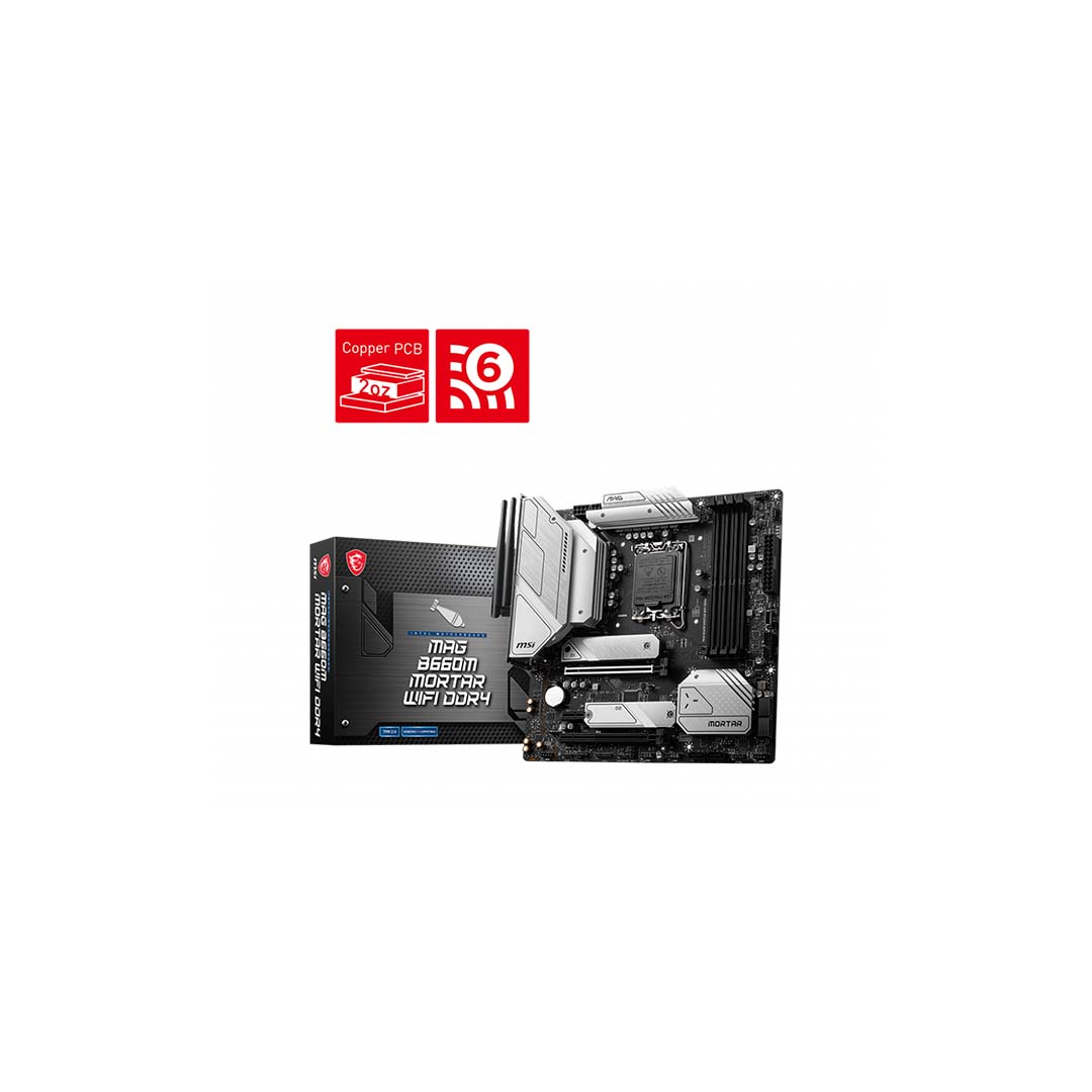 MSI MAG B660M MORTAR DDR4 12th Gen Micro-ATX Motherboard