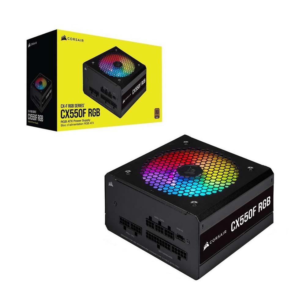Corsair CX550F RGB 550 Watt 80 Plus Bronze Power Supply Price in Bangladesh | Nexus BD