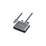 Yuanxin Type-C Male to HDMI, VGA, USB & PD Female Sliver Converter