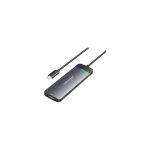 Yuanxin Type-C Male to HDMI,USB 3.0, USB 2.0, TF, SD & PD Female Black Converter