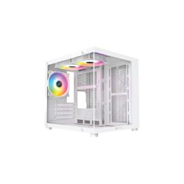XTREME M95W MINI TOWER M-ATX WHITE CASE TEMPERED GLASS WITH 3 ARGB FAN WITHOUT PSU