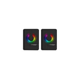 T-WOLF S3 Luminous Vibrating Film 2.0 Multimedia Gaming Speakers (Black)