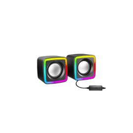 T-WOLF S6 RGB Wired Multimedia Desktop Soundbar Speaker (Black)