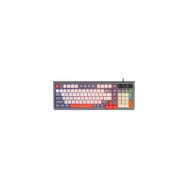T-WOLF T13 Membrane RGB Wired Gaming Keyboard Grey & Milk Tea