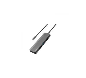 Yuanxin Type-C Male to HDMI,USB 3.0, USB 2.0, TF & SD Female Black Converter