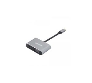 Yuanxin Type-C Male to HDMI & VGA Female Black Converter