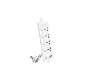 DELI ET411 ​POWER STRIP ​4PORT+3PORT USB WHITE​
