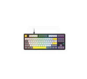 AJAZZ AK870 V2 Wired Mechanical Keyboard - Dark Grey Yellow