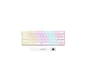 AJAZZ NK61 Mixed RGB Wired Mechanical Gaming Keyboard ABS White