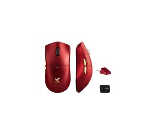 MCHOSE K7 Ultra Lightweight Tri-Mode Gaming Mouse - Iron Red