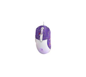 T-WOLF G550 RGB Wired Gaming Mouse White with Purple Grip