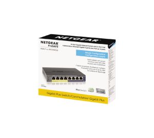 Netgear GS108PE 8-Port Pro Safe Gigabit Manage Plus Desktop Switch