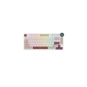 Royal Kludge N80 Low-Profile Red Switch Tri-Mode RGB Mechanical Keyboard Rosy Clouds