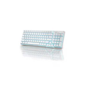 Royal Kludge RK96 RGB Hot-Swappable Tri-Mode Blue Switch Wireless Mechanical Keyboard White