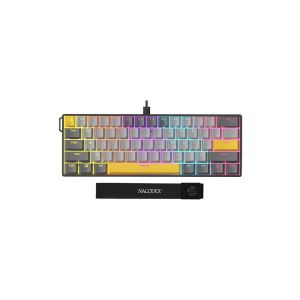 AJAZZ NK61 Mixed RGB Wired Mechanical Gaming Keyboard Blue-White-Dark Blue