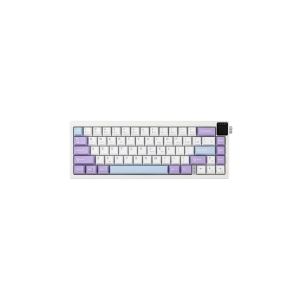 Ajazz AK650 Tri-Mode White Purple Mechanical Keyboard