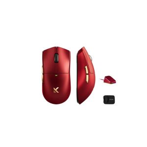 MCHOSE K7 Ultra Lightweight Tri-Mode Gaming Mouse - Iron Red