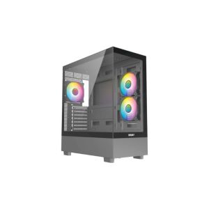 XTREME SMART A21-ULTRA MID TOWER ATX BLACK CASE WITH 3 ARGB FAN