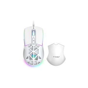 T-WOLF G520 RGB Wired Gaming Mouse White