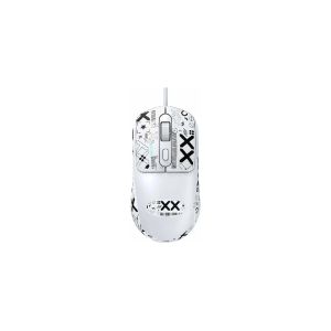 T-WOLF G580 Wired Gaming Mouse with Grip Tape White