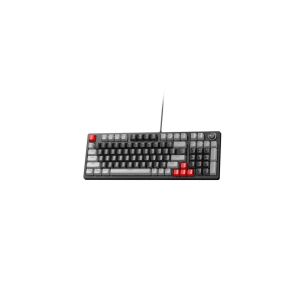 T-WOLF T50 Wired RGB 98-Key Mechanical Gaming Keyboard with Knob Black Grey