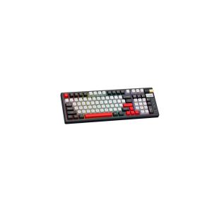 T-WOLF T70 Tri-Mode Hot-Swappable RGB Mechanical Gaming Keyboard Black Red