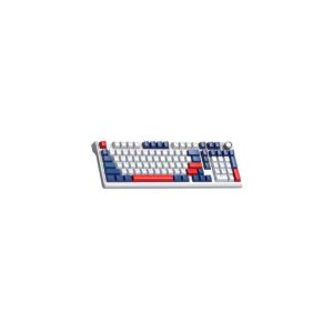 T-WOLF T78 Tri-Mode Hot-Swappable RGB Mechanical Gaming Keyboard White Blue