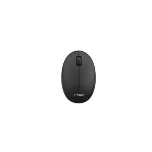 T-WOLF T87 Rechargeable Silent Click Dual-Mode Wireless Mouse Black