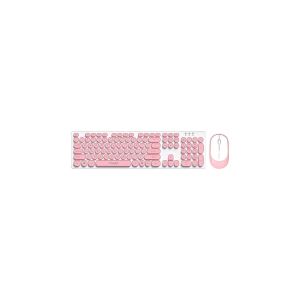 T-WOLF TF770 2.4GHz Wireless Keyboard & Mouse Combo Pink