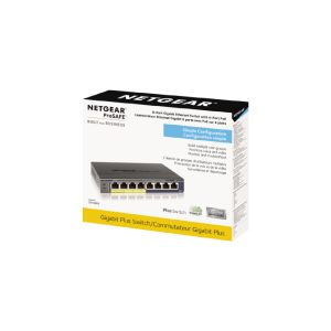 Netgear GS108PE 8-Port Pro Safe Gigabit Manage Plus Desktop Switch
