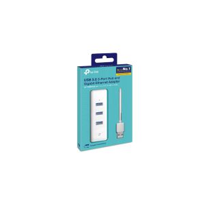 TP-Link UE330 USB 3.0 3-Port Hub & Gigabit Ethernet Adapter 2 in 1 USB Adapter