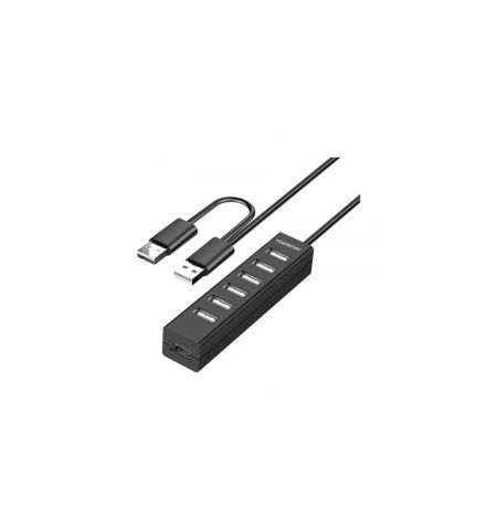 Yuanxin Y Cable 7 Port USB 2.0 HUB With Power Adapter