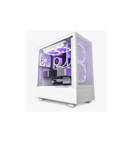 NZXT H5 Flow RGB White Gaming Casing