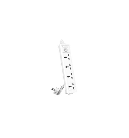 Deli ET403 4-Port 10A Power Strip (White)