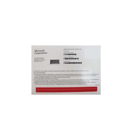 Microsoft Windows 10 Professional 64 Bit ENG Intl 1PK DSP OEI DVD