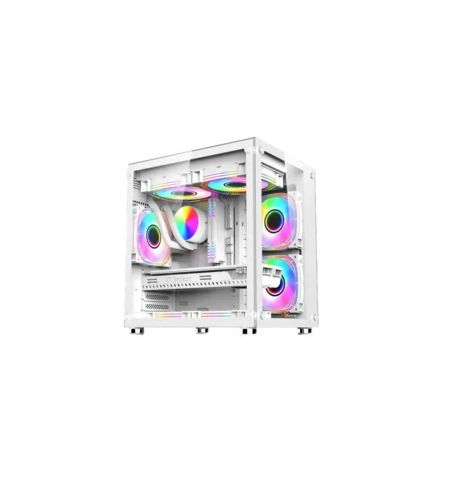 PC Power Ice Cube White Desktop Gaming Casing