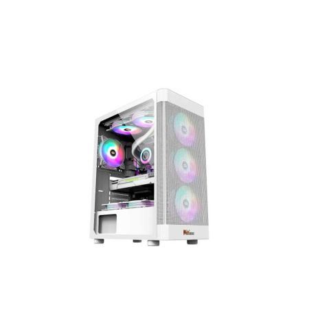 PC Power PG-H350 WH Icy Mesh ATX Mid Tower Gaming Casing
