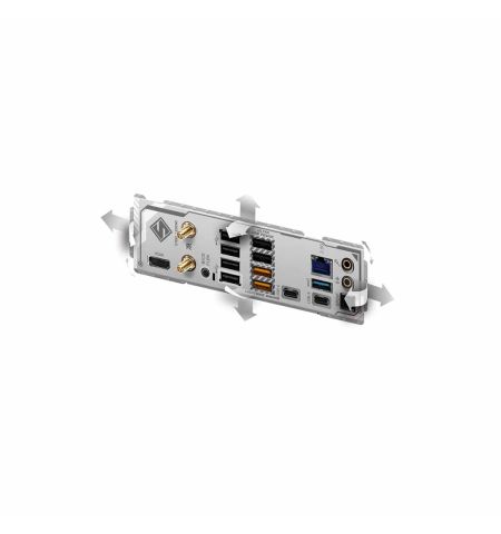 ASRock X870 STEEL LEGEND WiFi AM5 DDR5 ATX Motherboard Ports