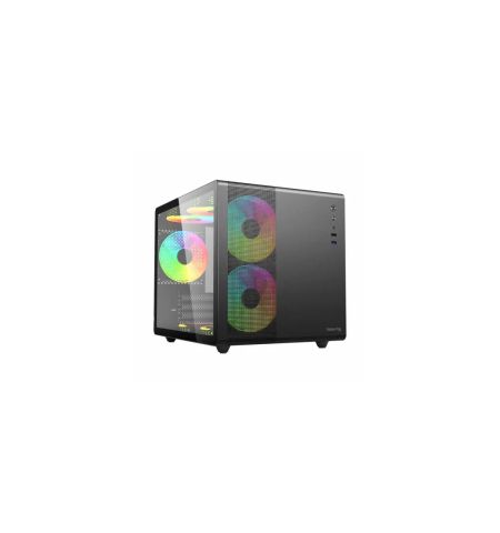 Value Top V300 Mini Tower Micro-ATX Black Gaming Desktop Casing With 3 RGB Fan