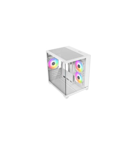 XTREME S270W WITH 3 ARGB FAN, TEMPERED  GLASS WHITE CASE