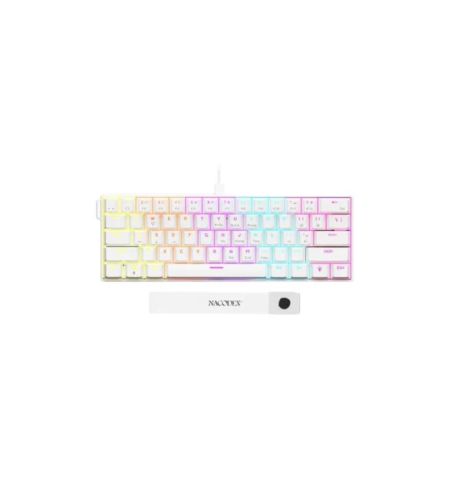 AJAZZ NK61 Mixed RGB Wired Mechanical Gaming Keyboard ABS White