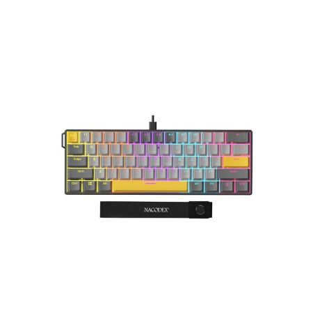 AJAZZ NK61 Mixed RGB Wired Mechanical Gaming Keyboard Blue-White-Dark Blue