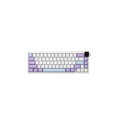 Ajazz AK650 Tri-Mode White Purple Mechanical Keyboard