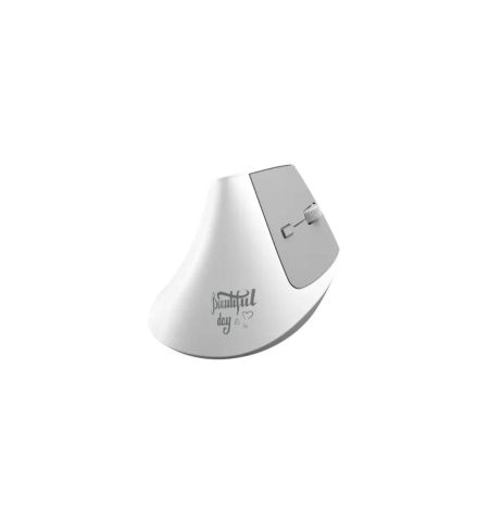 Ajazz i300 Dual-Mode Vertical Wireless Mouse - White