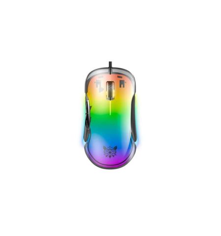 ONIKUMA CW925 12800 DPI RGB Wired Transparent Gaming Mouse (Black)
