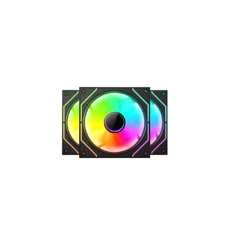 Value-Top 1236ARGB 12CM Infinite Mirror ARGB Fan (Black)