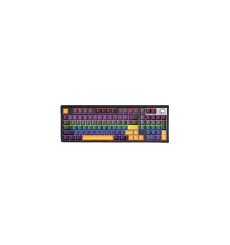 T-WOLF T78 Tri-Mode Hot-Swappable RGB Mechanical Gaming Keyboard Black Blue