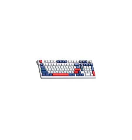 T-WOLF T78 Tri-Mode Hot-Swappable RGB Mechanical Gaming Keyboard White Blue