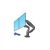 NB NORTH BAYOU F160 DUAL MONITOR DESK MOUNT