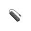 Yuanxin Type-C Male to Tri USB & Lan Female Black Converter